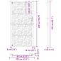 Preview: Gartentor Schwarz 105x205 cm Stahl Blatt-Design