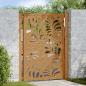 Preview: ARDEBO.de - Gartentor 105x130 cm Wetterfester Stahl Wellen-Design