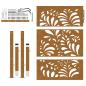 Preview: Gartentor 105x130 cm Wetterfester Stahl Wellen-Design