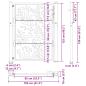 Preview: Gartentor 105x130 cm Wetterfester Stahl Wellen-Design
