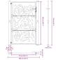 Preview: Gartentor 105x155 cm Wetterfester Stahl Flammen-Design