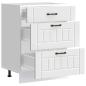 Preview: Küchen-Unterschrank Lucca Weiß Holzwerkstoff