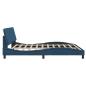 Preview: Bettgestell ohne Matratze Blau 200x200 cm Stoff