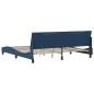 Preview: Bettgestell ohne Matratze Blau 200x200 cm Stoff