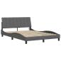 Preview: Bettgestell ohne Matratze Dunkelgrau 140x190 cm Stoff