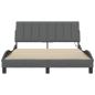Preview: Bettgestell ohne Matratze Dunkelgrau 140x190 cm Stoff