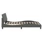 Preview: Bettgestell ohne Matratze Dunkelgrau 140x190 cm Stoff