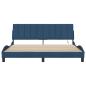 Preview: Bettgestell ohne Matratze Blau 180x200 cm Stoff