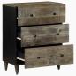 Preview: Sideboard Hellgrau 60x33,5x75 cm Massivholz Mango