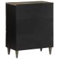 Preview: Sideboard Hellgrau 60x33,5x75 cm Massivholz Mango