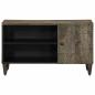 Preview: ARDEBO.de - TV-Schrank Hellgrau 80x31,5x46 cm Massivholz Mango
