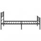 Preview: Bettgestell mit Kopf- und Fußteil Metall Schwarz 100x200 cm