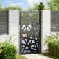 Preview: ARDEBO.de - Gartentor Schwarz 105x180 cm Stahl Lichtdesign