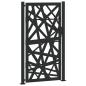 Preview: Gartentor Schwarz 105x180 cm Stahl Lichtdesign