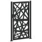 Preview: Gartentor Schwarz 105x180 cm Stahl Lichtdesign
