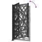 Preview: Gartentor Schwarz 105x180 cm Stahl Lichtdesign