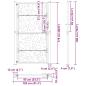 Preview: Gartentor Schwarz 105x180 cm Stahl Lichtdesign