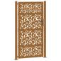 Preview: Gartentor 105x180 cm Wetterfester Stahl Blatt-Design