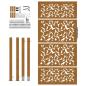 Preview: Gartentor 105x180 cm Wetterfester Stahl Blatt-Design
