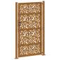 Preview: Gartentor 105x180 cm Wetterfester Stahl Blatt-Design