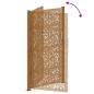 Preview: Gartentor 105x180 cm Wetterfester Stahl Blatt-Design