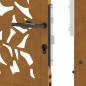 Preview: Gartentor 105x180 cm Wetterfester Stahl Blatt-Design
