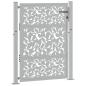 Preview: Gartentor 105x130 cm Wetterfester Stahl Blatt-Design