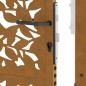 Preview: Gartentor 105x130 cm Wetterfester Stahl Blatt-Design