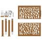 Preview: Gartentor 105x105 cm Wetterfester Stahl Spurendesign