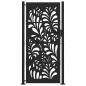 Preview: Gartentor Schwarz 105x205 cm Stahl Wellen-Design