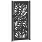 Preview: Gartentor Schwarz 105x205 cm Stahl Wellen-Design