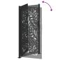 Preview: Gartentor Schwarz 105x205 cm Stahl Wellen-Design
