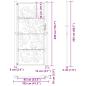 Preview: Gartentor Schwarz 105x205 cm Stahl Wellen-Design