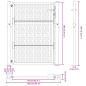 Preview: Gartentor 105x130 cm Wetterfester Stahl Kreuz-Design