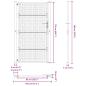 Preview: Gartentor 105x180 cm Wetterfester Stahl Kreuz-Design