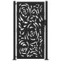 Preview: Gartentor Schwarz 105x180 cm Stahl Flammen-Design