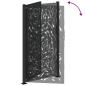 Preview: Gartentor Schwarz 105x180 cm Stahl Flammen-Design