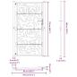 Preview: Gartentor Schwarz 105x180 cm Stahl Flammen-Design
