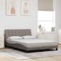Preview: ARDEBO.de - Bettgestell ohne Matratze Taupe 120x200 cm Stoff