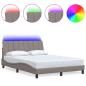 Preview: Bettgestell ohne Matratze Taupe 120x200 cm Stoff