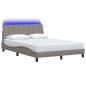 Preview: Bettgestell ohne Matratze Taupe 120x200 cm Stoff