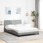 Preview: ARDEBO.de - Bettgestell ohne Matratze Hellgrau 120x200 cm Stoff