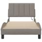 Preview: Bettgestell ohne Matratze Taupe 90x190 cm Stoff