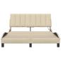 Preview: Bettgestell ohne Matratze Creme 140x200 cm Stoff