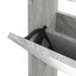Preview: Schuhschrank mit Spiegel 3 Fächer Grau Sonoma 63x17x102,5 cm
