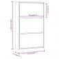 Preview: Schuhschrank mit Spiegel 3 Fächer Grau Sonoma 63x17x102,5 cm