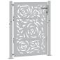 Preview: Gartentor 105x130 cm Wetterfester Stahl Flammen-Design