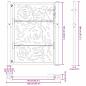 Preview: Gartentor 105x130 cm Wetterfester Stahl Flammen-Design