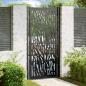 Preview: ARDEBO.de - Gartentor Schwarz 105x205 cm Stahl Spurendesign