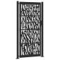 Preview: Gartentor Schwarz 105x205 cm Stahl Spurendesign
